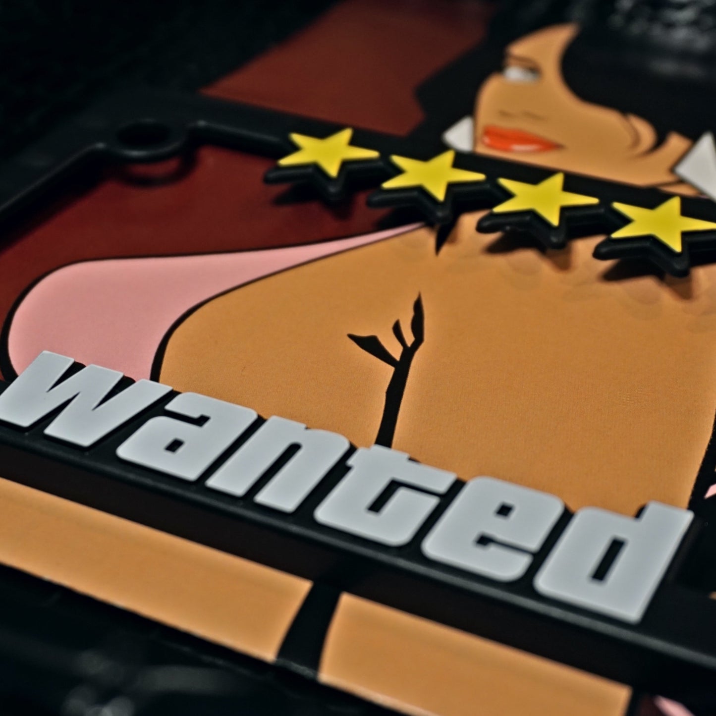 GTA Wanted Level Motorcycle License Plate Frame, 5 Stars