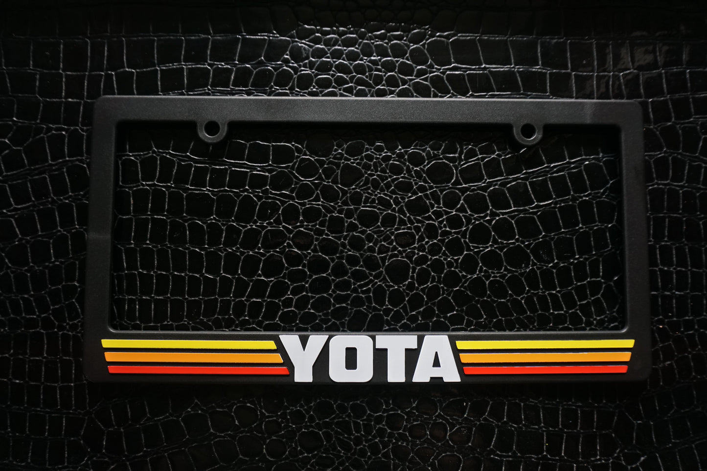 Yota Retro Stripes License Plate Frame for Toyota