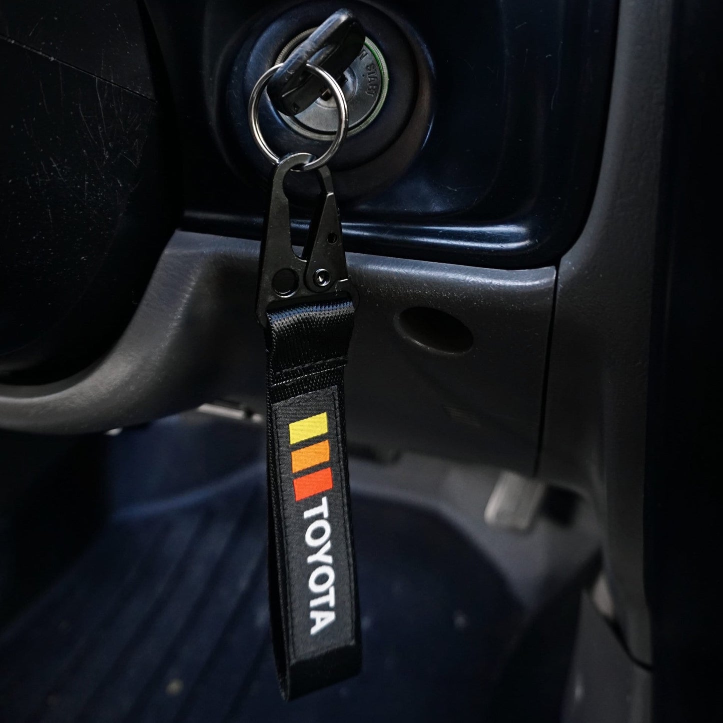 Lanière porte-clés rétro Toyota TRD Heritage Stripes (double face), accessoires de porte-clés à clipser en métal